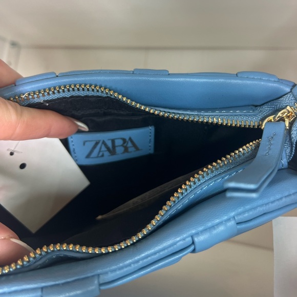 Blue ZARA Woven Leather Purse - Picture 2 of 3